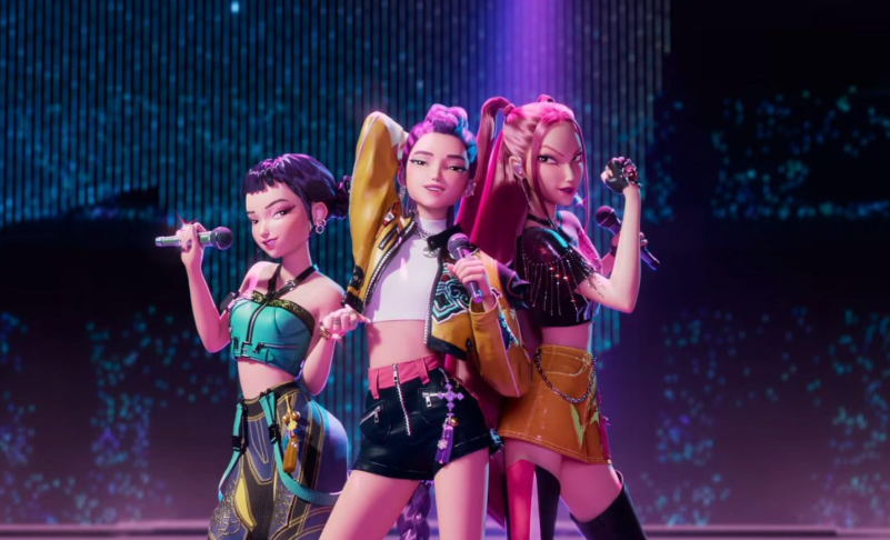 케이팝 데몬 헌터스 노래 부르는 모습