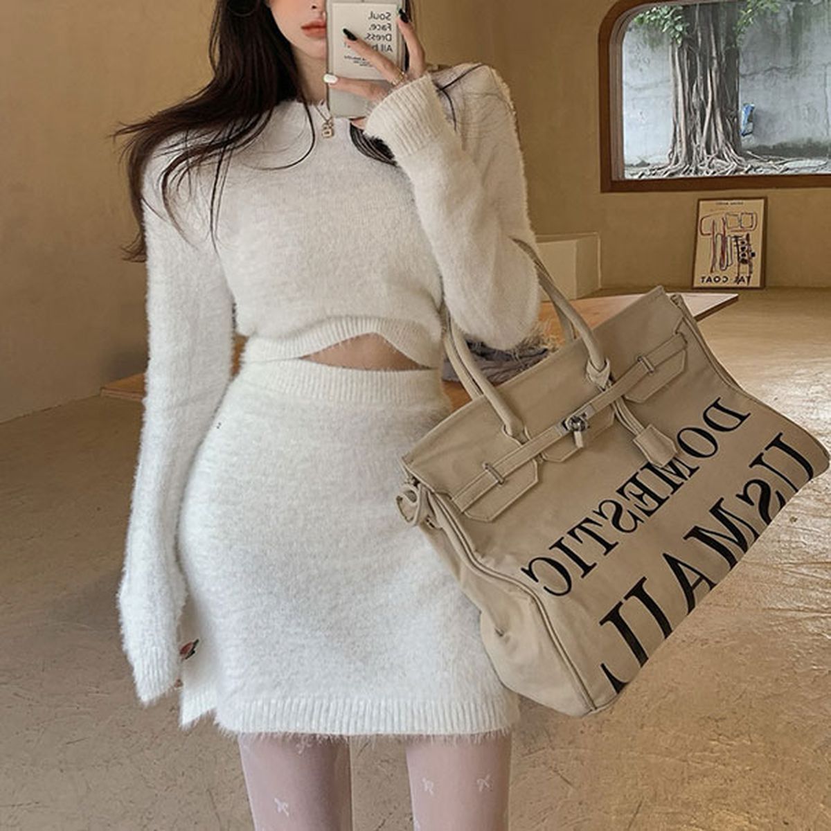 겨울 제이 앙고라 투피스 set