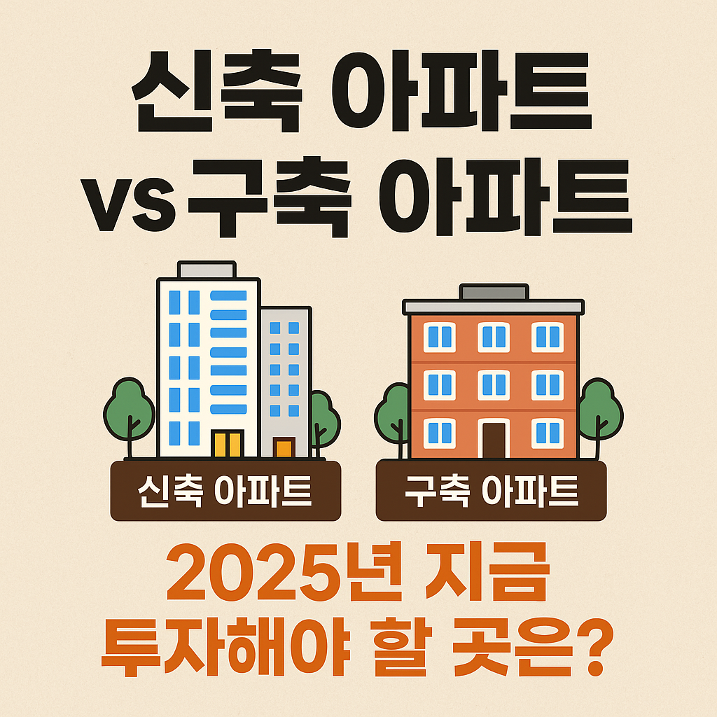 신축 아파트 vs 구축 아파트, 2025년 지금 투자해야 할 곳은?