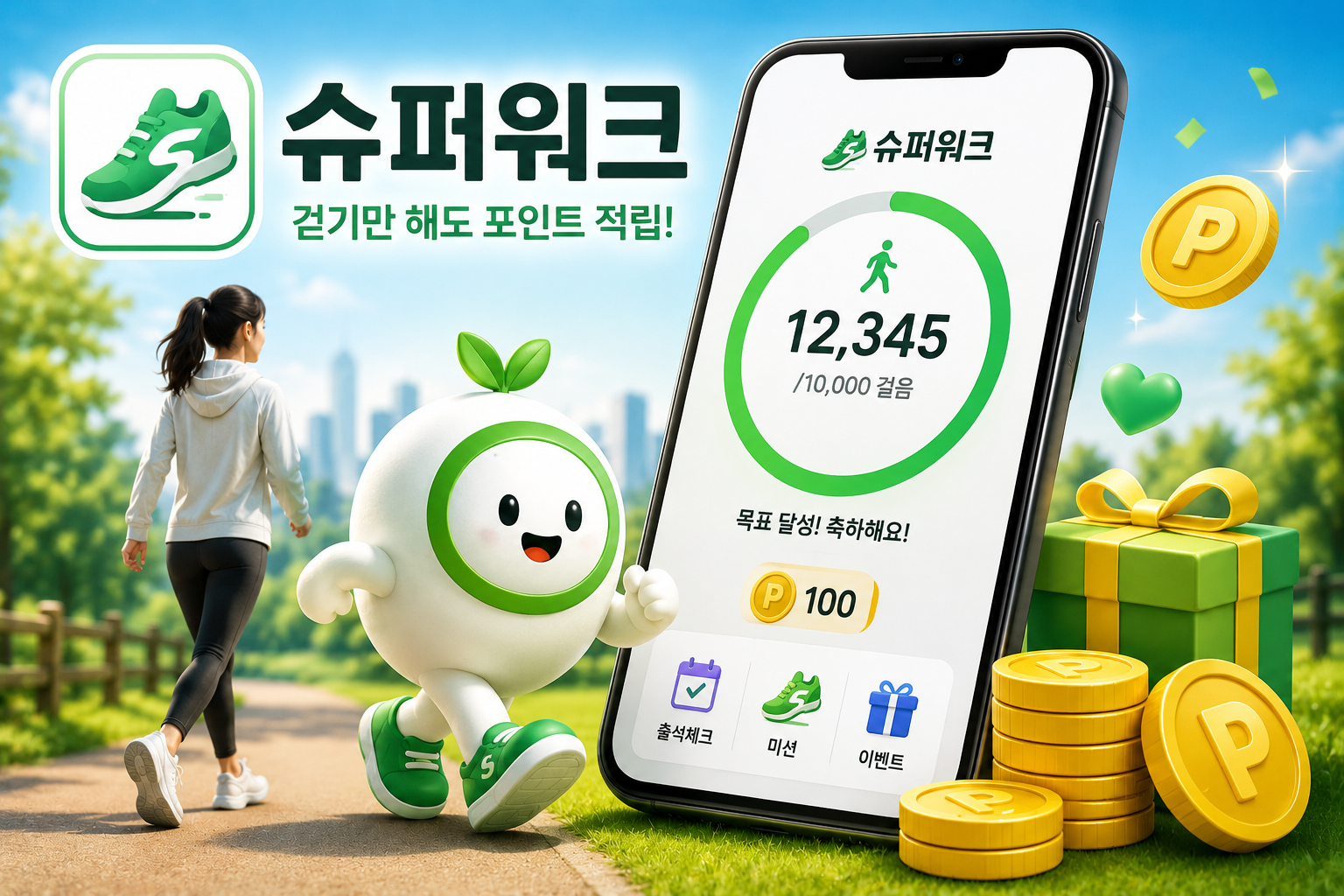 슈퍼워크 앱 설치방법 총정리|만보기 앱테크로 걷기만 해도 돈 버는법 관련 사진