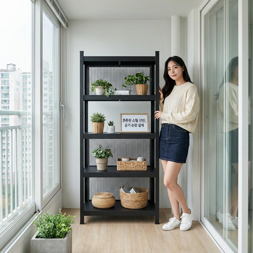 텐트 곰팡이 방지! 통기성 좋은 메쉬형 베란다 선반 선택법