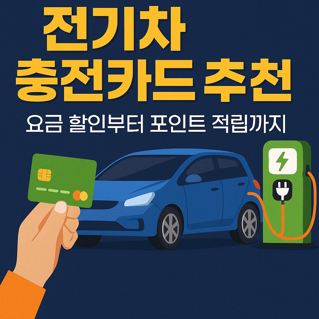 전기차 충전카드 들고있는 사람