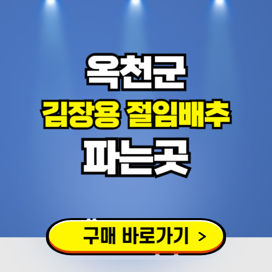 옥천군 절임배추 사전예약 구입하는곳 ❘ 김장배추 파는곳 가격보기