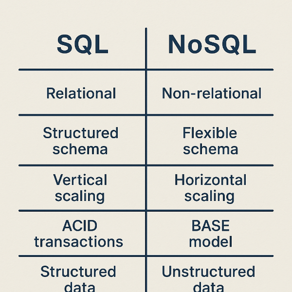 SQL과 NoSQL 데이터베이스의 차이점과 선택 기준