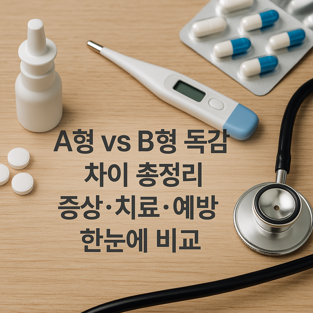 A형 vs B형 독감 차이 총정리|증상·치료·예방 한눈에 비교