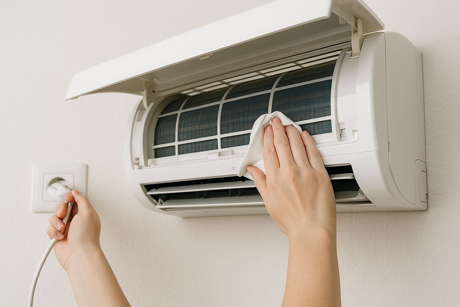 전원을 차단하고 커버열기