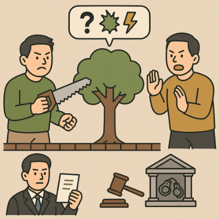 물건지 수목분쟁 고소