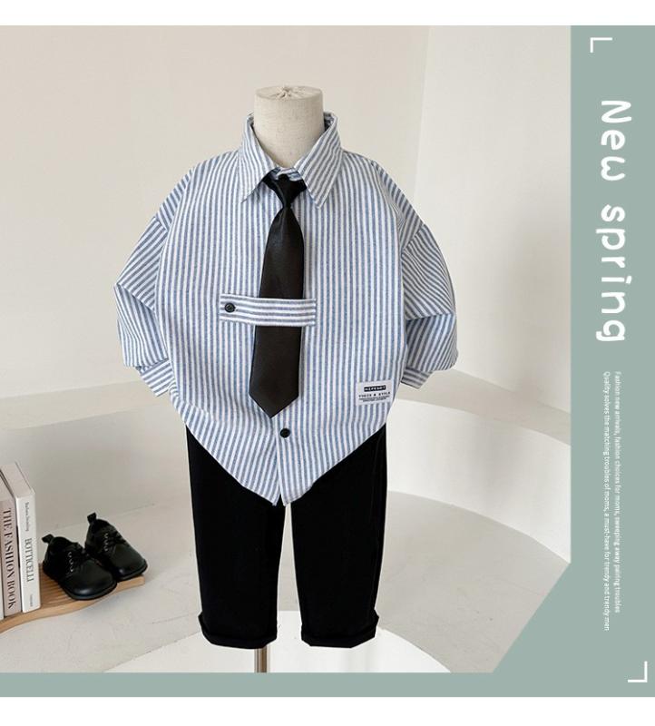 바로배송 남아스쿨룩 셔츠+타이+팬츠세트 유치원 어린이집 입학식 졸업식 형제룩코디