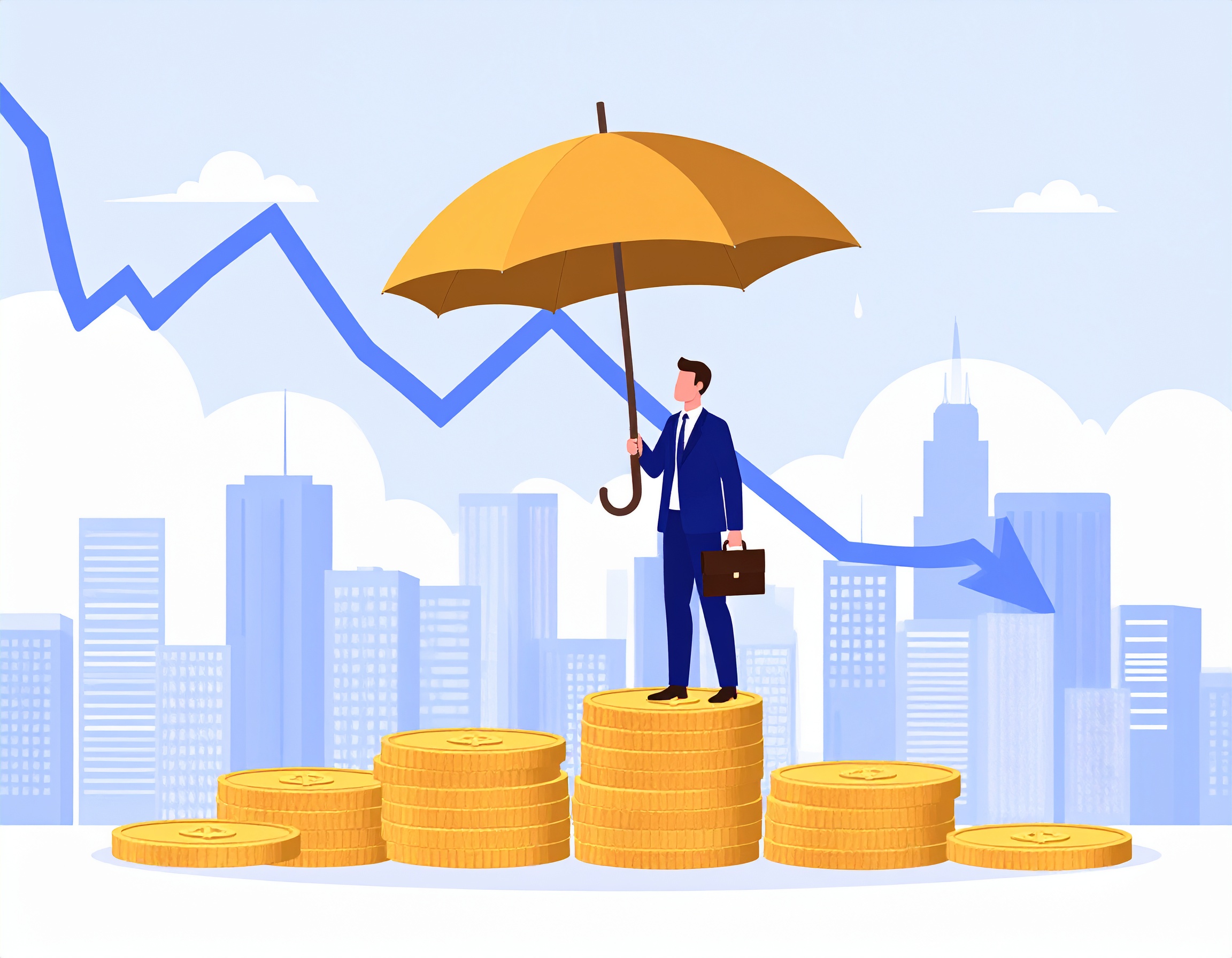 배당주 투자&amp;#44; 주가 하락이라는 비를 맞는 투자자