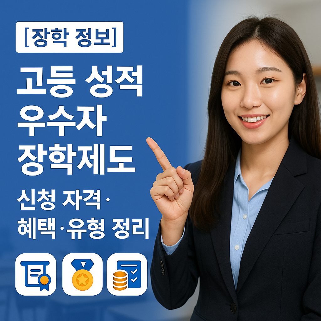 [장학 정보] 고등 성적 우수자 장학제도 ｜ 신청 자격·혜택·유형 정리