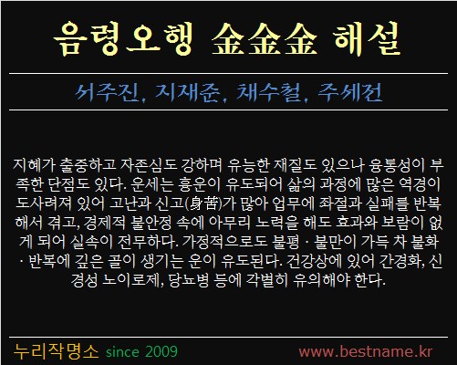 음령오행-금금금-해설