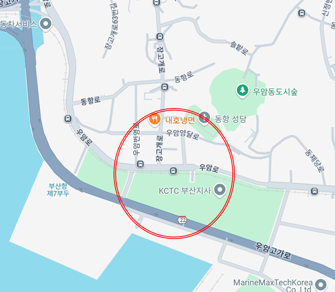 Uam-dong in Nam-gu, Busan.