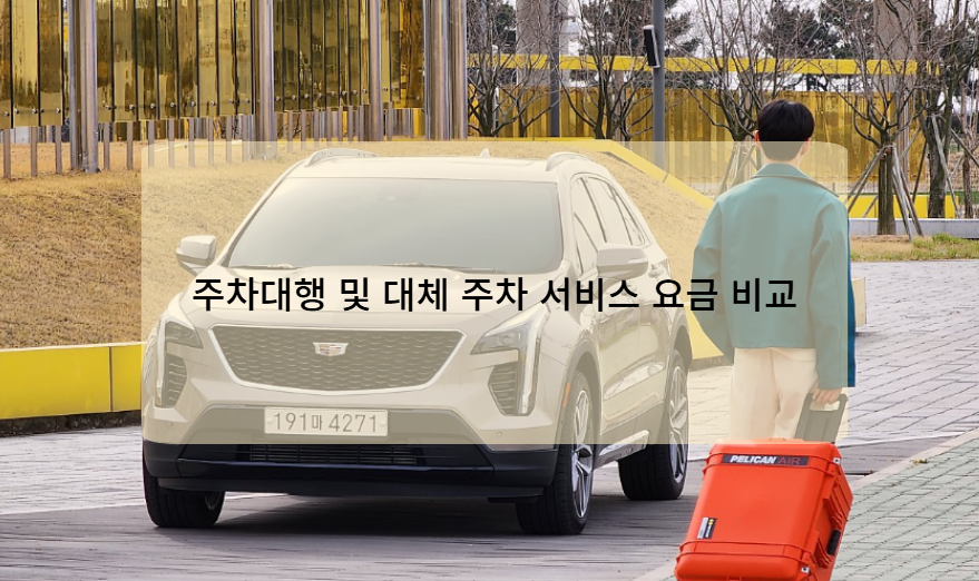 주차대행 및 대체 주차 서비스 요금 비교