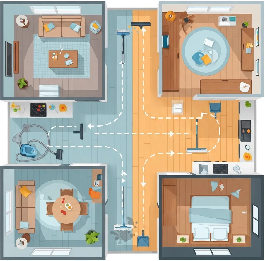 청소 동선 정리