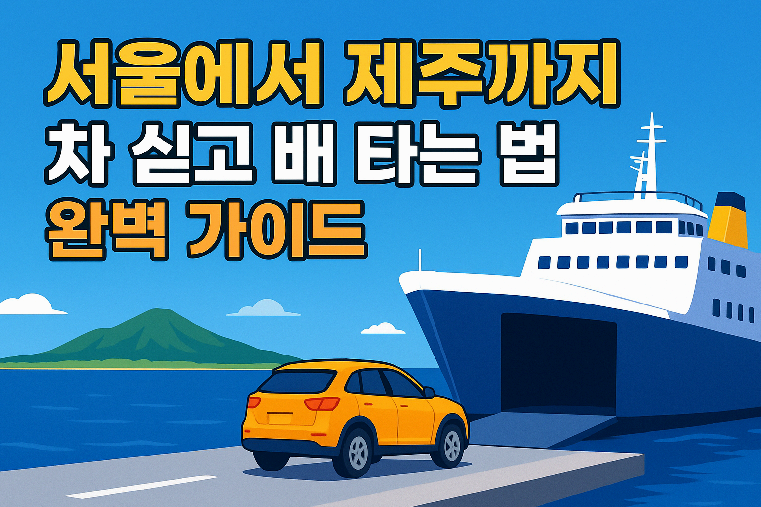 서울에서 제주까지 배 여행