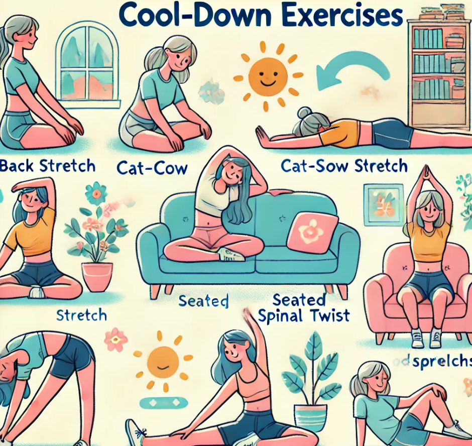 운동초보자의 쿨다운 운동과 관련한 사진