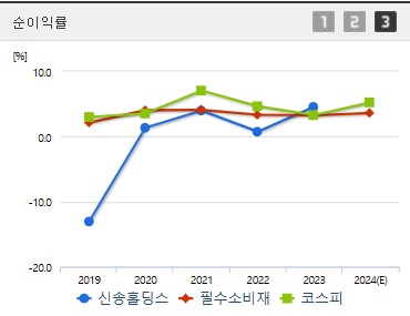 신송홀딩스 주가 순이익률