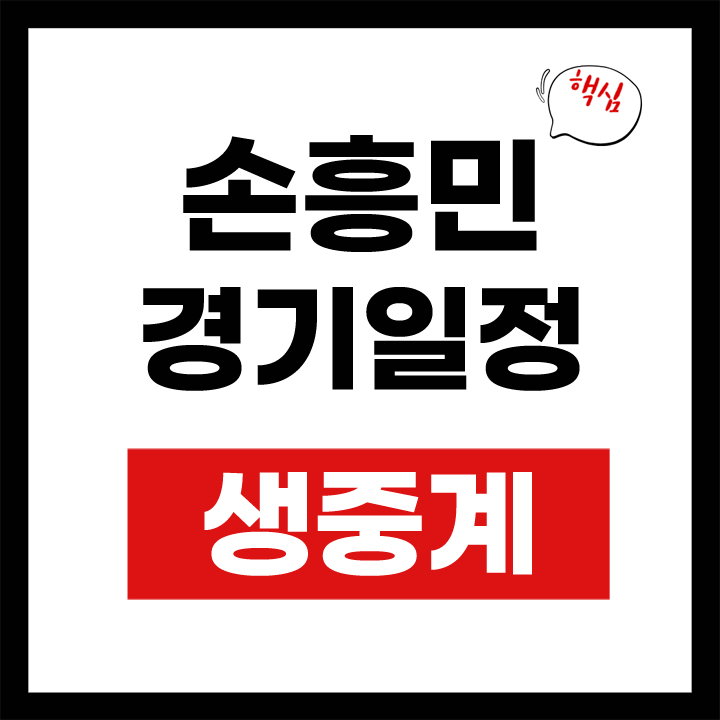 손흥민 경기일정