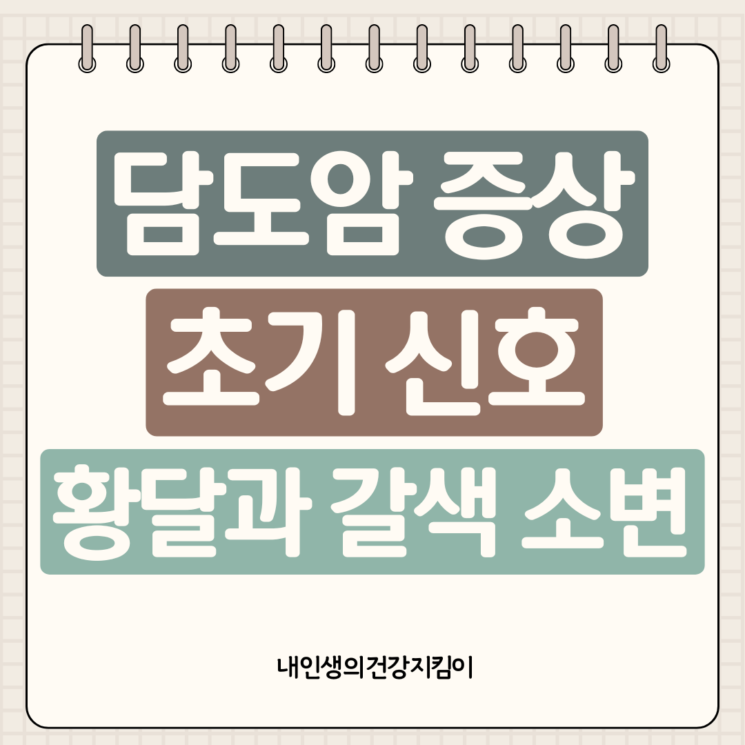 담도암 증상 초기 신호 ❘ 황달과 갈색 소변, 놓치면 안 되는 경고