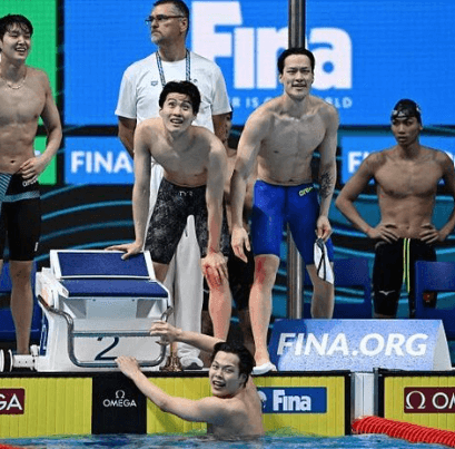 800m 김우민 금메달