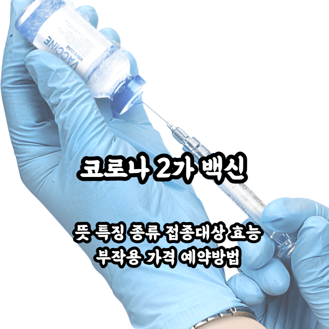 코로나19 2가 백신 화이자 BA.4/5 뜻 종류 효능 부작용 대상 비용 예약 방법