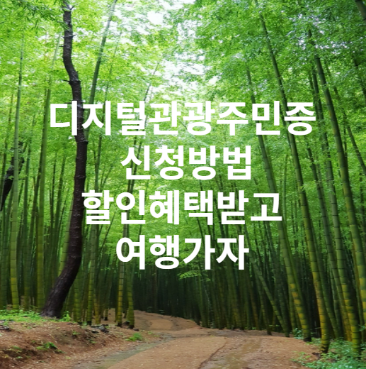 디지털관광주민증 신청방법 할인혜택받고 여행가자