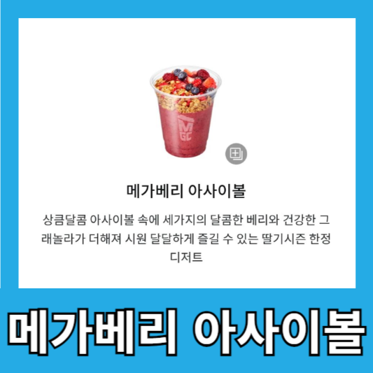 메가커피 아사이볼 찐후기