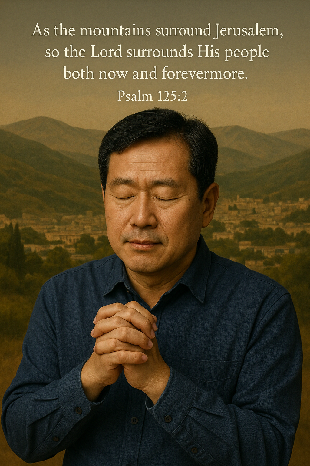 시 125:2 말씀과 같이 저를 돌보시고 제 주변에서 저를 보호하시고 인도하시는 주님을 찬양하며 그 분과의 교제에 힘쓸 것을 적용하겠습니다. 주여&amp;#44; 제 주변을 감싸시고 인도하시는 주님을 찬양하는 모습입니다.