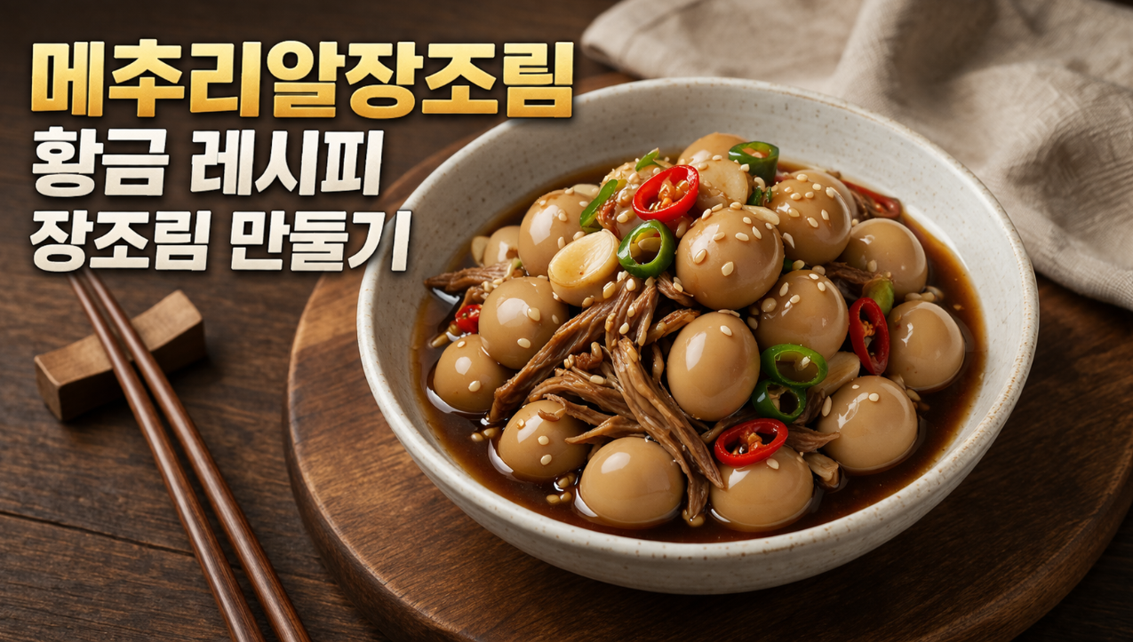 메추리알장조림 황금레시피로 밥도둑 만드는 법