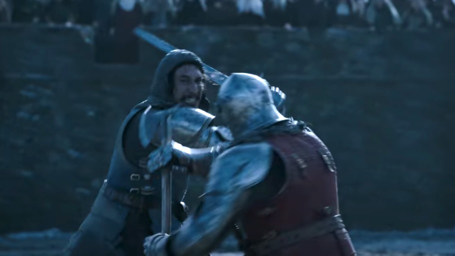 전투를 치루는 두 남성의 모습