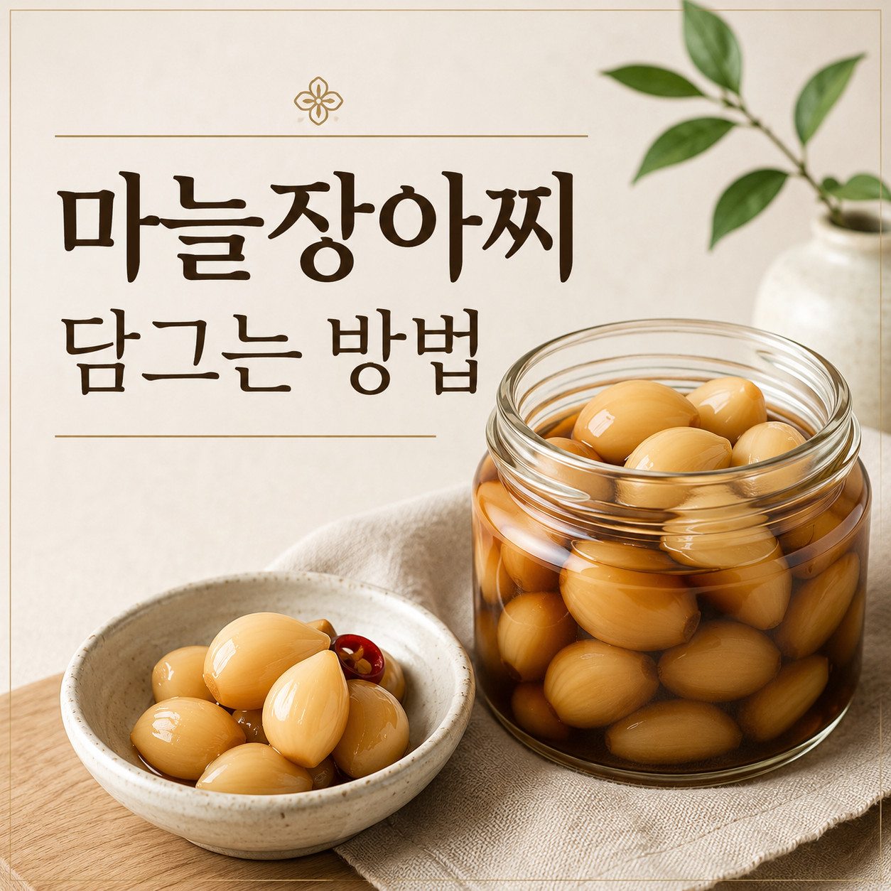 마늘장아찌 담그는 방법