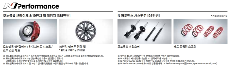 그랜저 옵션표