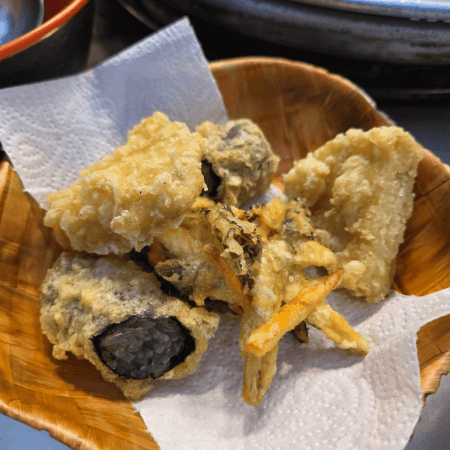 오달이분식 김말이, 야채튀김, 고구마튀김