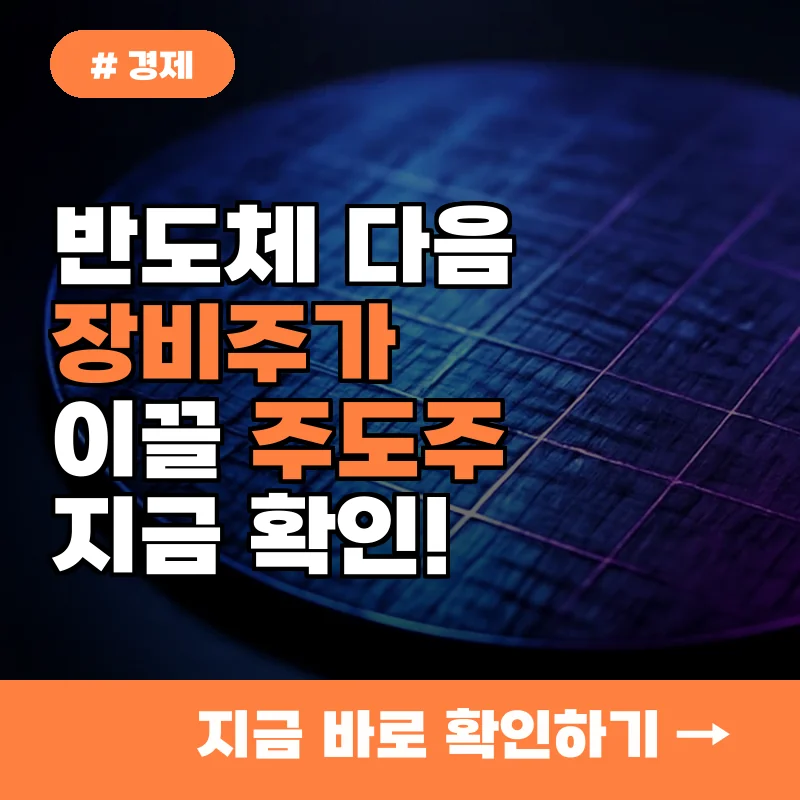 반도체 다음 주도주 올해 급등할 장비주 TOP 5, 지금 바로 확인하세요