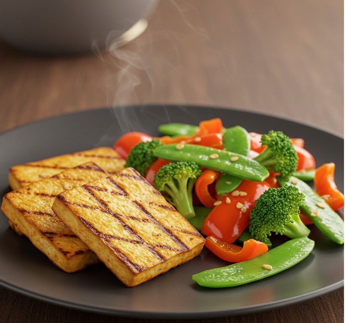 두부구이 + 채소볶음