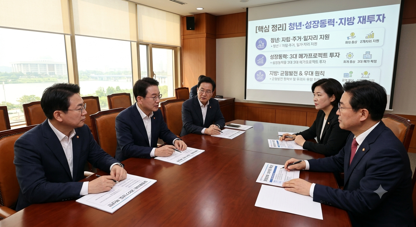 청년자립과 균형발전 예산안 회의모습