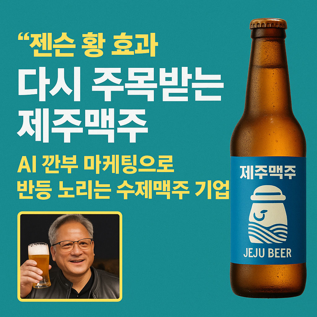 “젠슨 황 효과로 다시 주목받는 제주맥주 — AI 깐부 마케팅으로 반등 노리는 수제맥주 기업”