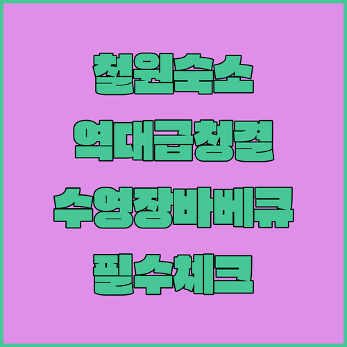 철원 깨끗한 펜션 리스트 수영장 바베..