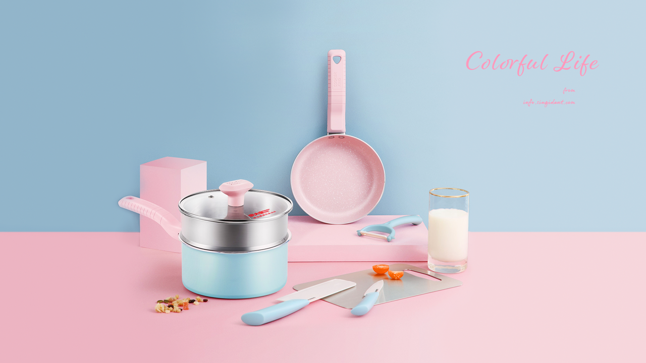 04 핑크 프라이팬 C - Colorful Life 파스텔배경화면