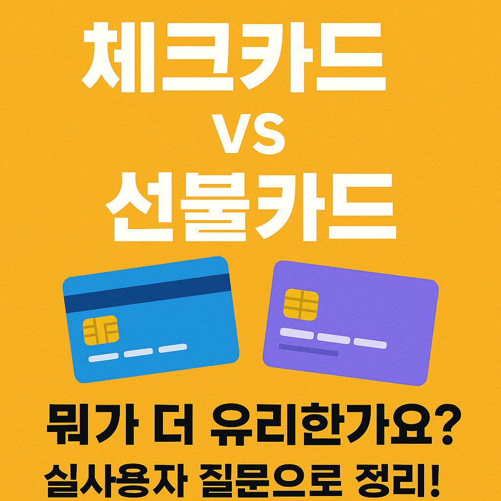 정부지원금으로 받을 수 있는 소비쿠폰, 체크카드와 선불카드 차이 총정리
