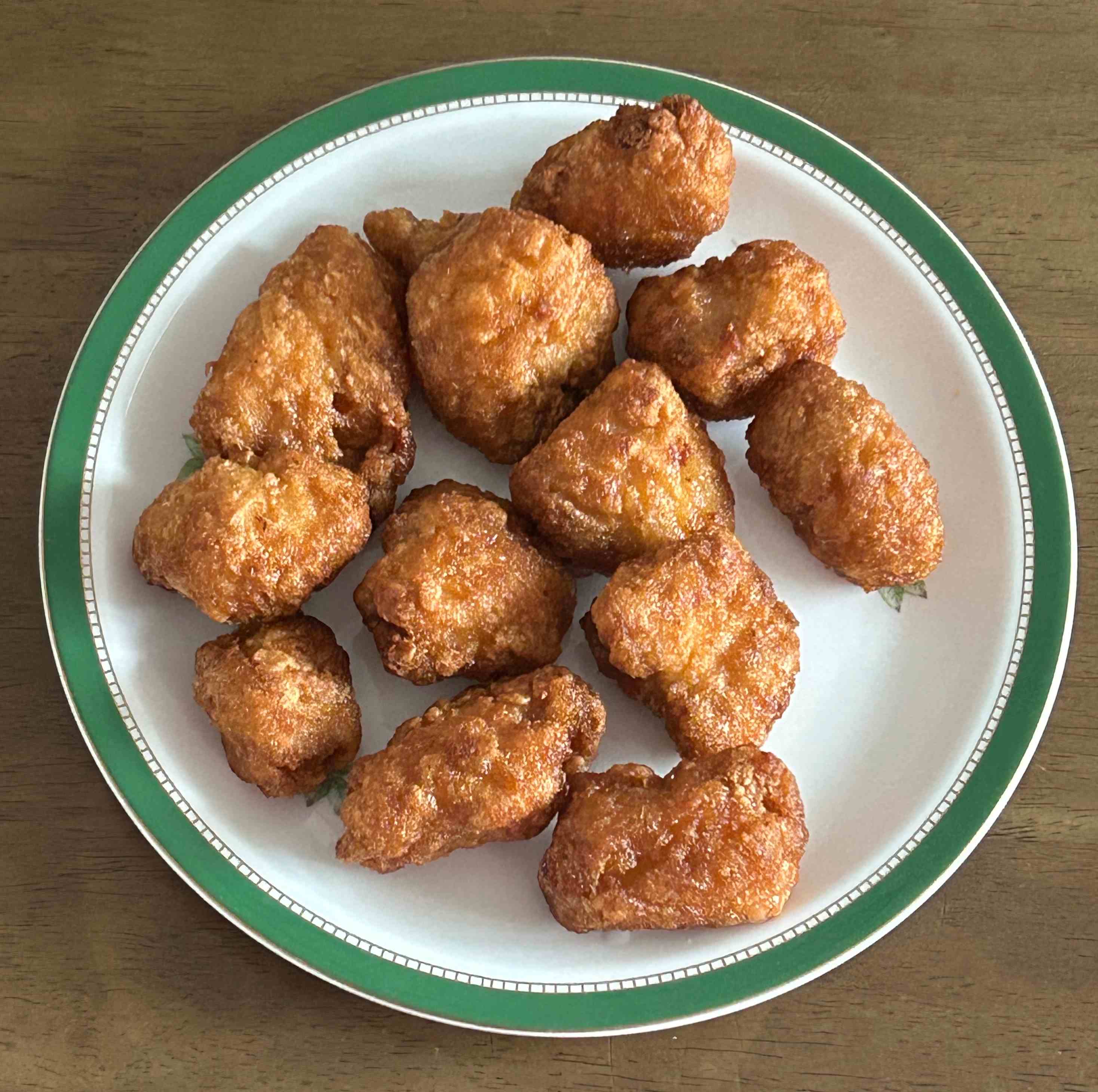 순살바삭 허니간장 치킨 구운 것