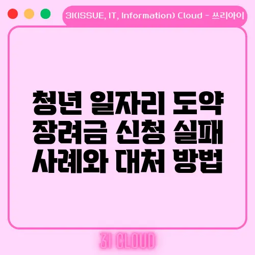 청년 일자리 도약 장려금 신청 실패 사례와 대처 방법