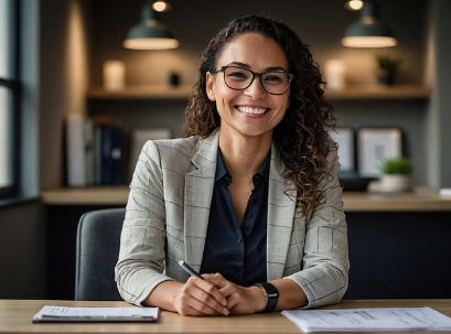 업무를 하는 여성