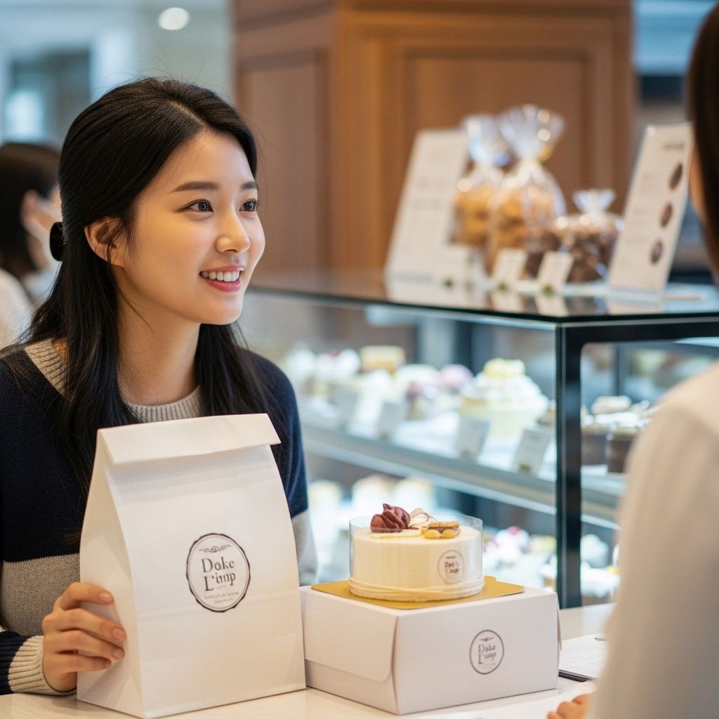 서울윈터페스타 동대문&amp;#44; 케이크를 사고 있는 여성