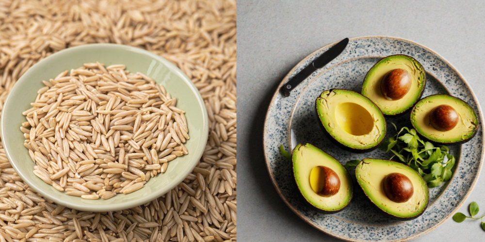 귀리와 아보카도 이미지