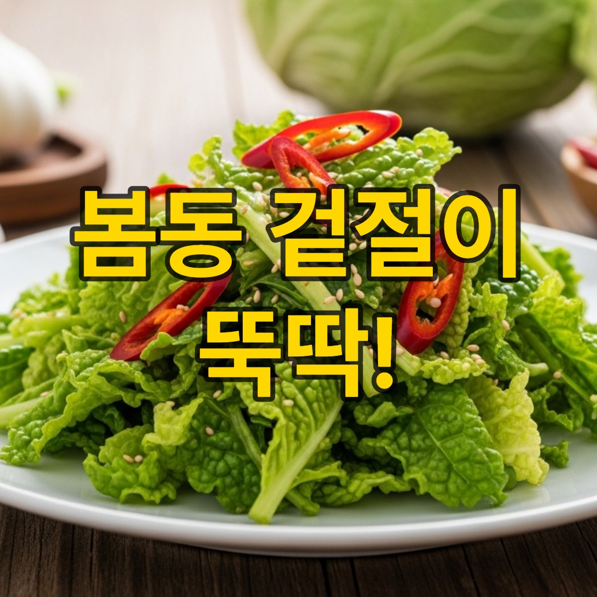 봄동 겉절이 만드는법