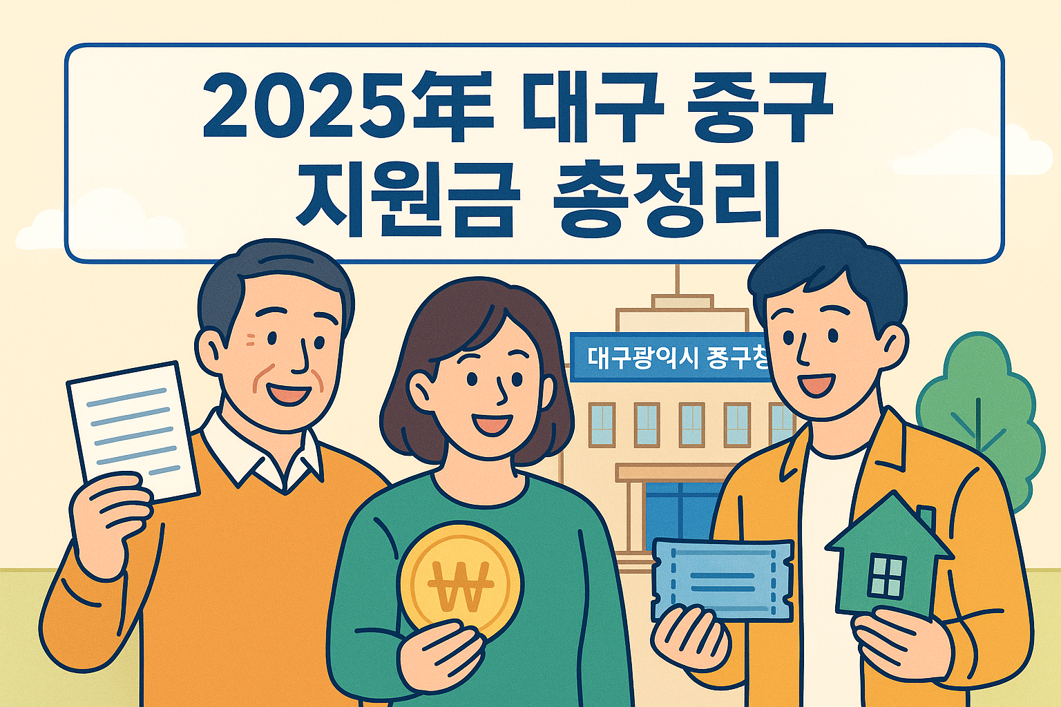 2025년 7월 대구광역시 중구 실거주·사업자 필수 지원금 6종 정리 + 신청방법