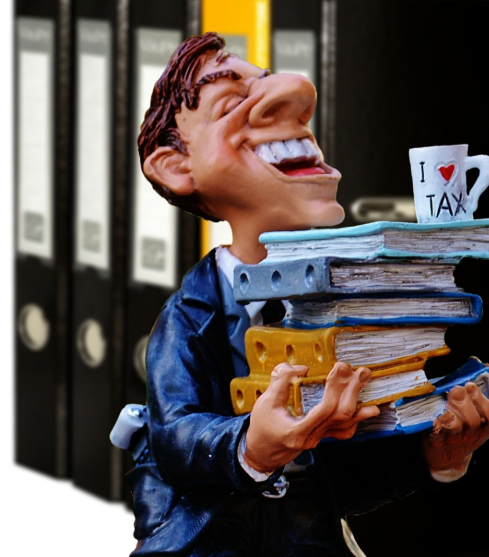 절세가 필요한 과도한 세금으로 힘들어하는 사진