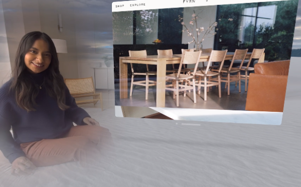 애플 비전프로 MR헤드셋 사진 이미지입니다.