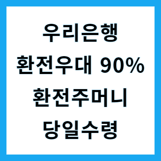 우리은행 환전주머니